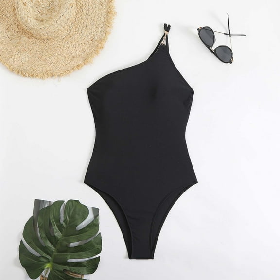 Wancir Bikini Sets for Women Women's Solid Color Bikini Fashion Swimwear Sexy Jumpsuit Bodysuit Swimsuit