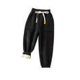 thumbnail image 1 of Wancir Boys And Girls Fleece Sweatpants Sherpa Lined Winter Warm Athletic Jogger Pants Plush Cozy Thermal Leggings with Pockets 2-12T, 1 of 2