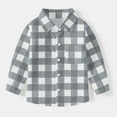 thumbnail image 1 of Wancir Boys' Dress Shirts Long Sleeve Button Down Solid Formal Uniform Casual Western Shirt, 1 of 7