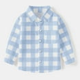 thumbnail image 1 of Wancir Boys' Dress Shirts Long Sleeve Button Down Solid Formal Uniform Casual Western Shirt, 1 of 7