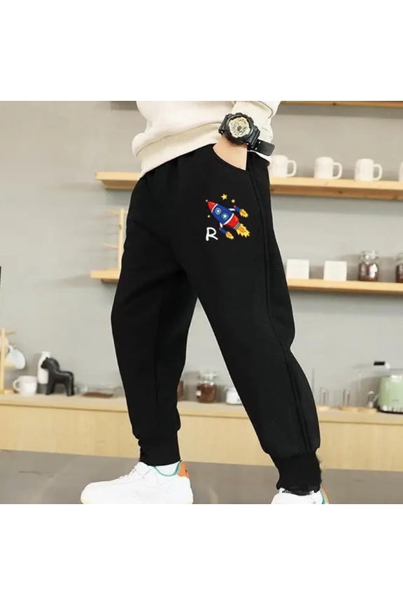 Wancir Boys Fleece Sweatpants, Midweight Cotton/Poly Fleece Pants for Boys, Cuffed Sweats