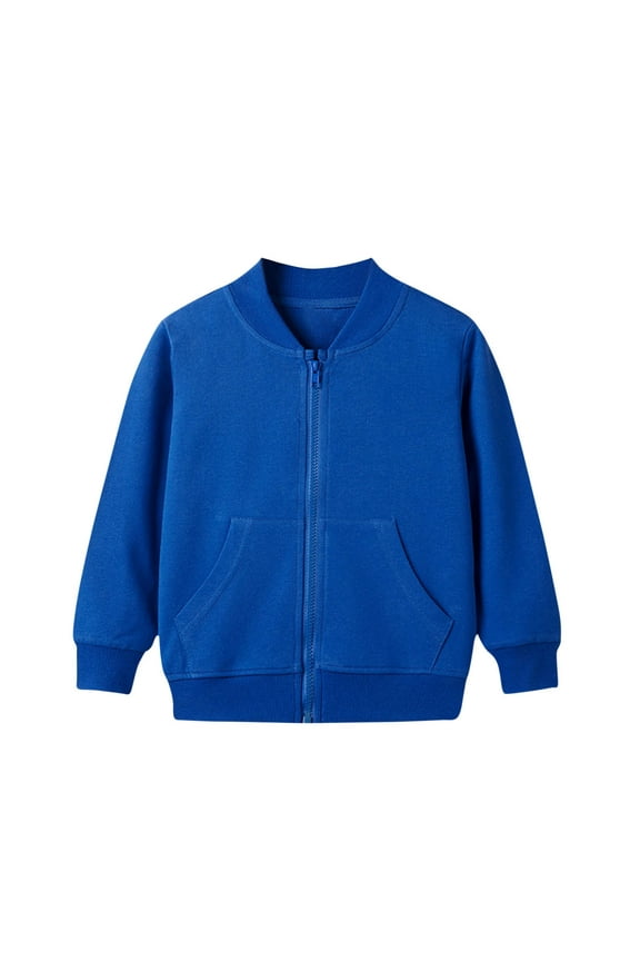 Wancir Boys' Full Zip Jacket, Kangaroo Pockets, Made with Lightweight Fleece