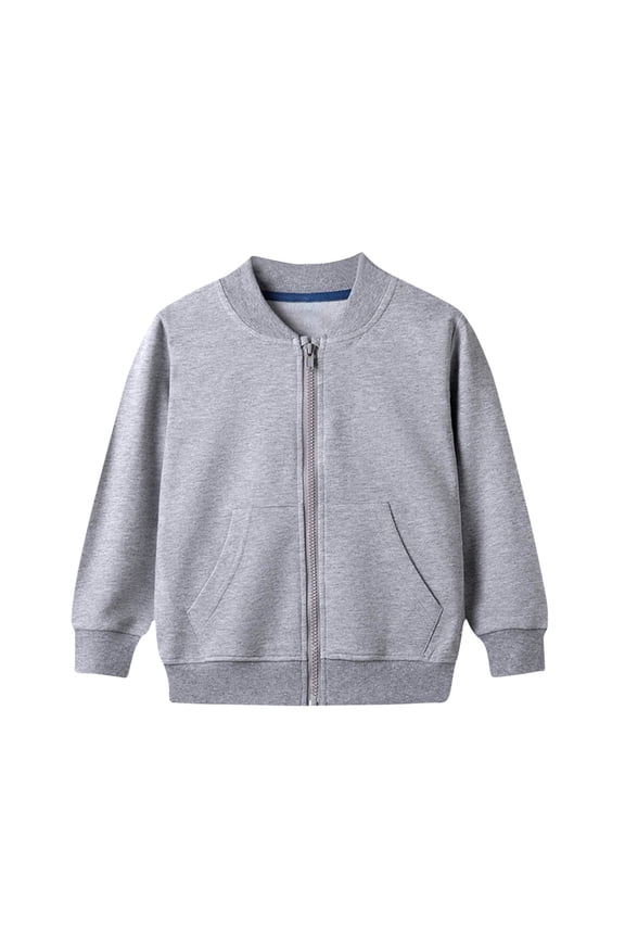 Wancir Boys' Full Zip Jacket, Kangaroo Pockets, Made with Lightweight Fleece