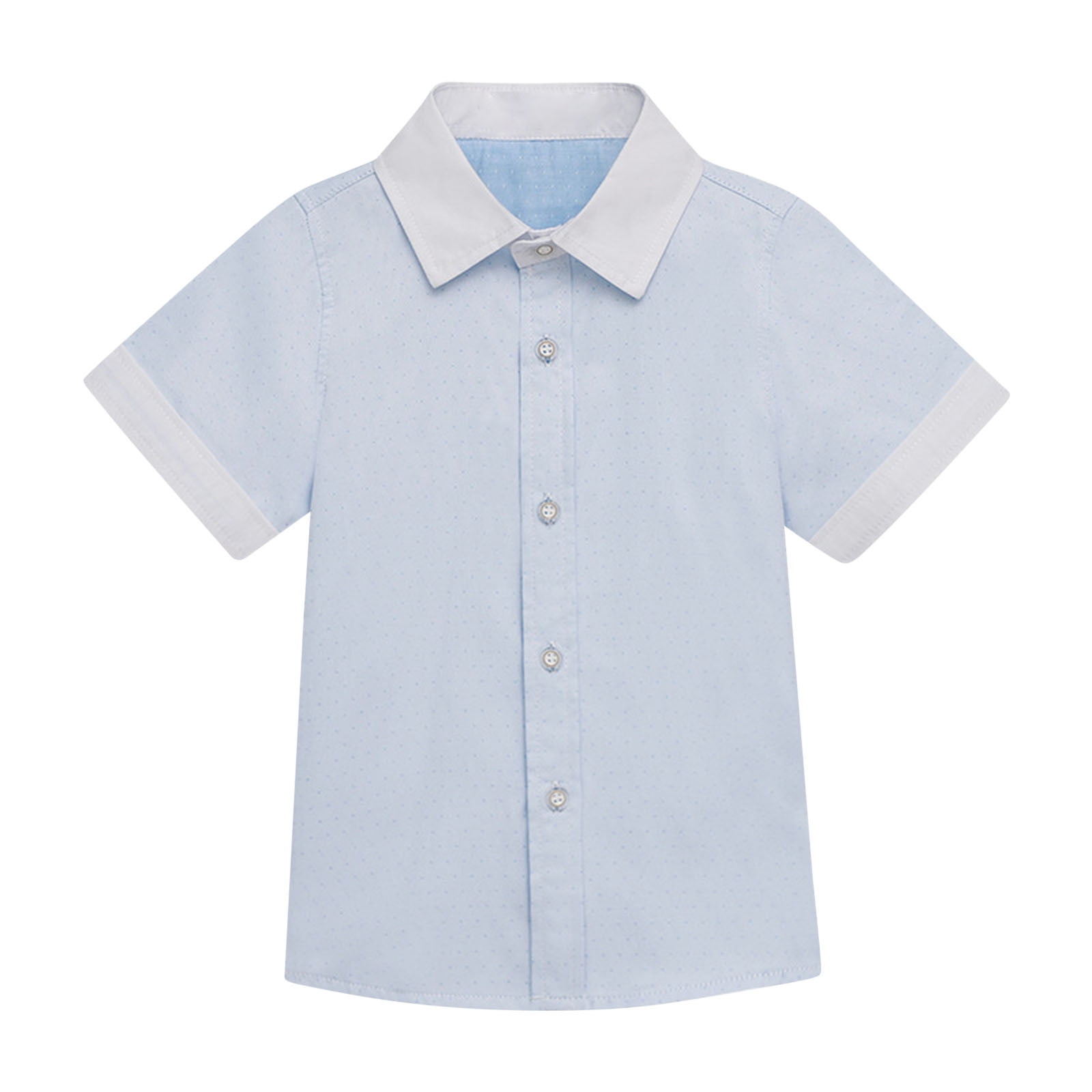Kids Long Sleeve Button Down Shirt - Plain Oxford Formal Top For Boys & Girls, School Or Special Occasions