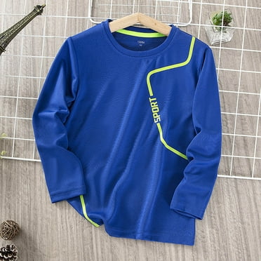 Wancir Boys's Long-Sleeve Compression Shirt Base-Layer Running Top Workout Shirts for Boys 6-16T