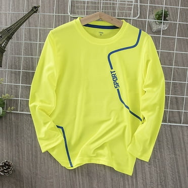 Wancir Boys's Long-Sleeve Compression Shirt Base-Layer Running Top Workout Shirts for Boys 6-16T
