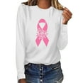 thumbnail image 1 of Wancir Breast Cancer Shirts For Women Pink Ribbon Sweatshirt Cancer Fight Awareness Shirt Faith Casual Long Sleeve Tops, 1 of 3