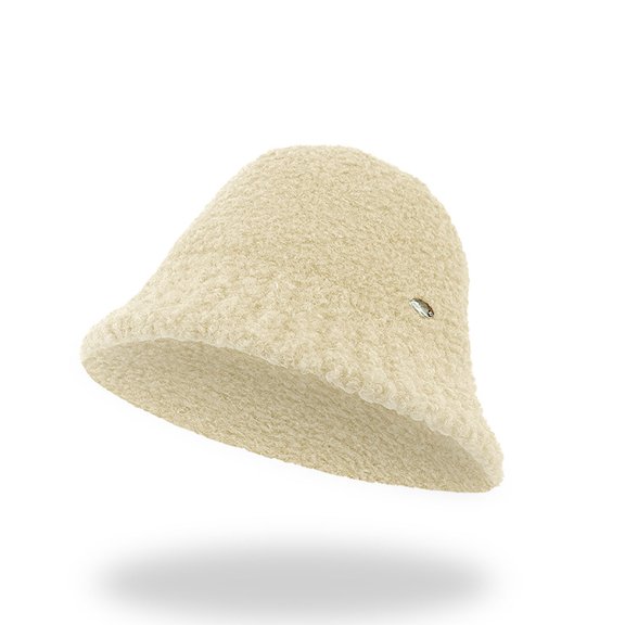 Wancir Bucket Hats Fuzzy Sheep Print Women Men Plush Cap Warm Soft Fisherman Hat Adjustable Winter Spring
