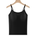 thumbnail image 1 of Wancir Built In Bra Padded Tank Tops for Women Winter Thermal Sleeveless Scoop Neck Vest with Shelf Bra, 1 of 3