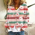 thumbnail image 1 of Wancir Cardigan Sweaters for Women Graphic Print V Neck Button Down Oversized Cardigans 2024 Loose Knit Outwear, 1 of 5