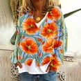 thumbnail image 1 of Wancir Cardigan Sweaters for Women Graphic Print V Neck Button Down Oversized Cardigans 2024 Loose Knit Outwear, 1 of 5