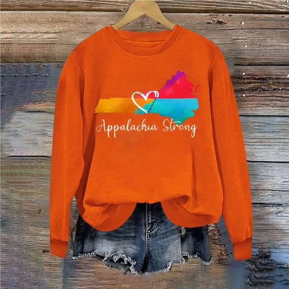 Wancir Christian Shirts Women Stronger Than The Storm Sweatshirts Inspirational Pullover Cute Heart Long Sleeve Sayings Tops