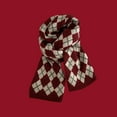 thumbnail image 1 of Wancir Christmas Red White Scarf Striped Knit Candy Cane Scarf Snowman Long Scarves for Women Men Holiday Winter, 1 of 3