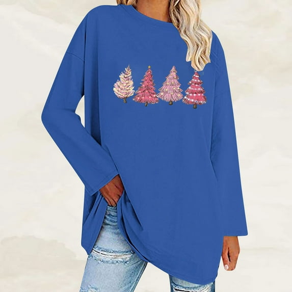 Wancir Christmas Shirt Women Merry Christmas Shirts Funny Santas Hat Crewneck Long Sleeve Xmas Holiday Tops