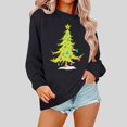 thumbnail image 1 of Wancir Christmas Sweatshirts Women Funny Xmas Trees Graphic Long Sleeve Crewneck Shirt Winter Tops Loose Casual Pullover, 1 of 3