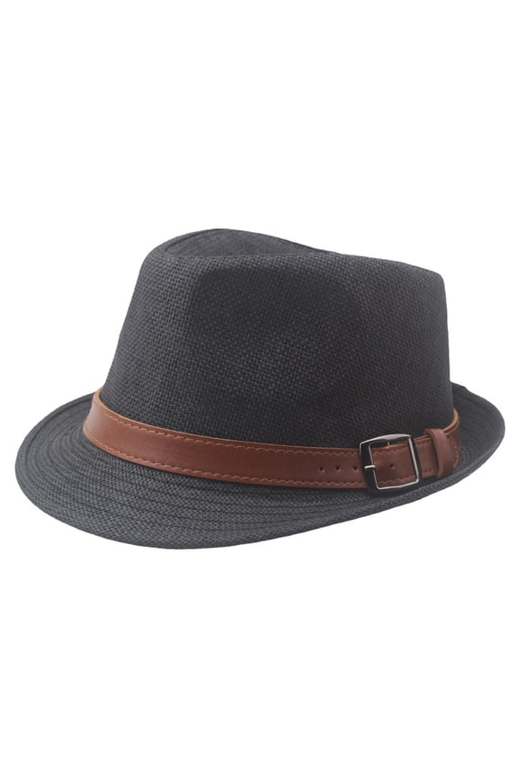 Wancir Classic Fedoras Hats Short Brim Panama Jazz Hat Straw Hat Cap for Men Women Costume Accessories