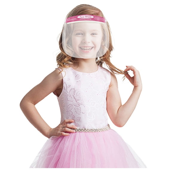Wancir Clear Plastic Face Shields for Kids, Anti-Fog, Lightweight Reusable Face Shield Mask, Safety Visor Cover with Comfortable Sponge & Elastic Band 9.8 in x 6.7 in