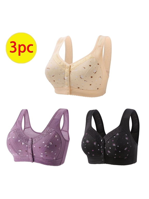 Wancir Comfortable Bras, Seamless Wire Free Everyday Bras for A to D Cups, V Neck Soft and Light Basic Bras for Women