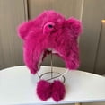 thumbnail image 1 of Wancir Cute Faux Fur Bear Ear Warm Hat with Earflaps Furry Animal Cap Winter Beanie Hat Windproof Cap Hat for Women Girls, 1 of 3