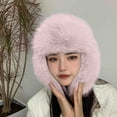 thumbnail image 1 of Wancir Cute Faux Fur Bear Ear Warm Hat with Earflaps Furry Animal Cap Winter Beanie Hat Windproof Cap Hat for Women Girls, 1 of 4