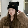 thumbnail image 1 of Wancir Cute Woollike Knitted CAT Kitty Ears Women Lady Girl Headgear Crochet Christmas Hats, 1 of 2