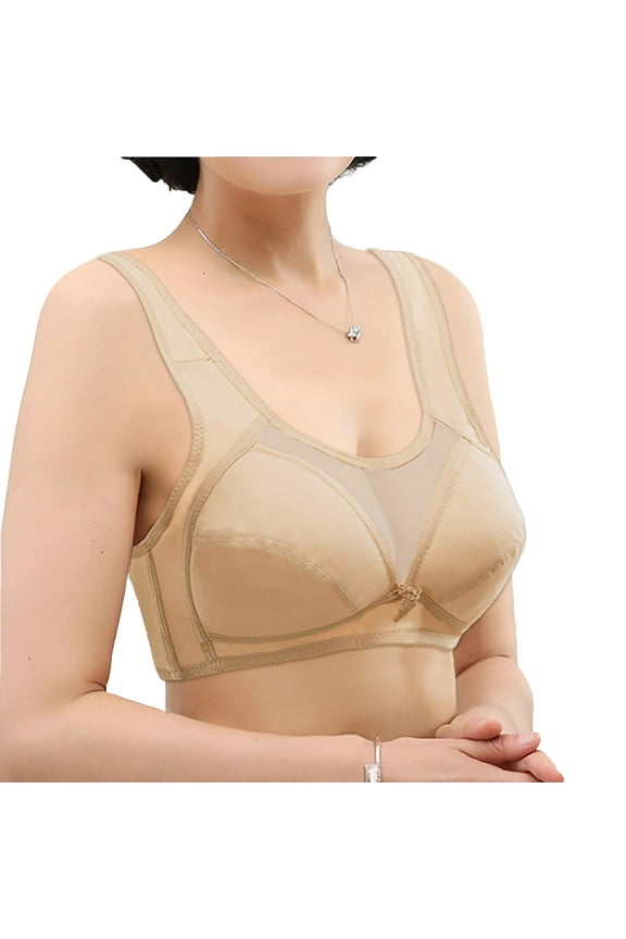 Wancir Elderly Women's Lightweight Wire-Free Bra - No Sponge & Full-Coverage Support for Anti-Sagging Comfort