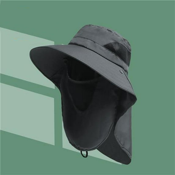 Wancir Fishing Hat for Men,Outdoor UV Waterproof Wide Brim Bucket Hat,UPF50+ Sun Hat with Neck Flap