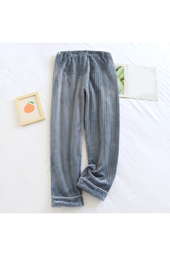 Wancir Fleece Pajama Pants for Women Soft Fuzzy Pregnant Winter Pjs Pants Warm Cozy Lounge Pants Buttoms Sleepwear