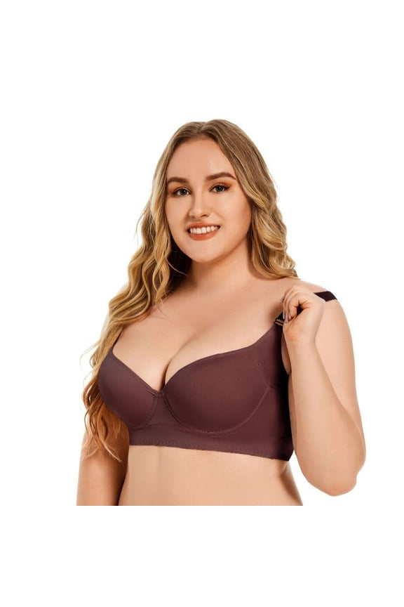 Wancir Floral Seamless Bra Wireless Bras for Women No Underwire Full Coverage V Neck Cross Back Bralettes with Support