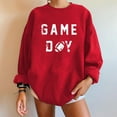 thumbnail image 1 of Wancir Football Game Day Sweatshirt for Women Graphic Print Pullover Shirt Fall Casual Crew Neck Long Sleeve Mom Shirts, 1 of 3