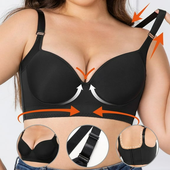 Wancir Full-Cup Anti-Bulge Bra - Wire-Free Lift for C/D/E/F Cup