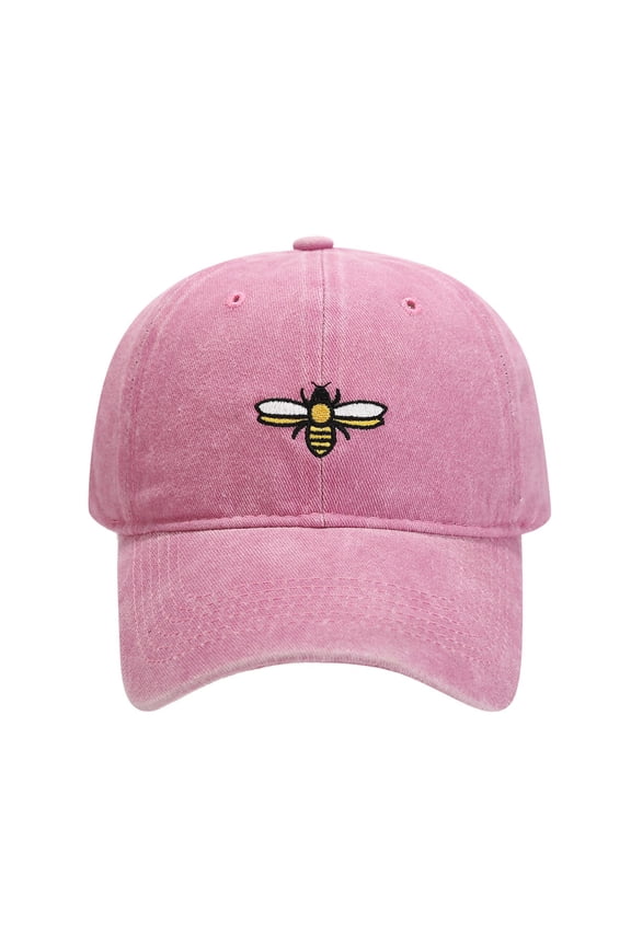 Wancir Funny Bumble Bee Hat Adjustable Cotton Embroidered Baseball Cap for Women Men Gifts