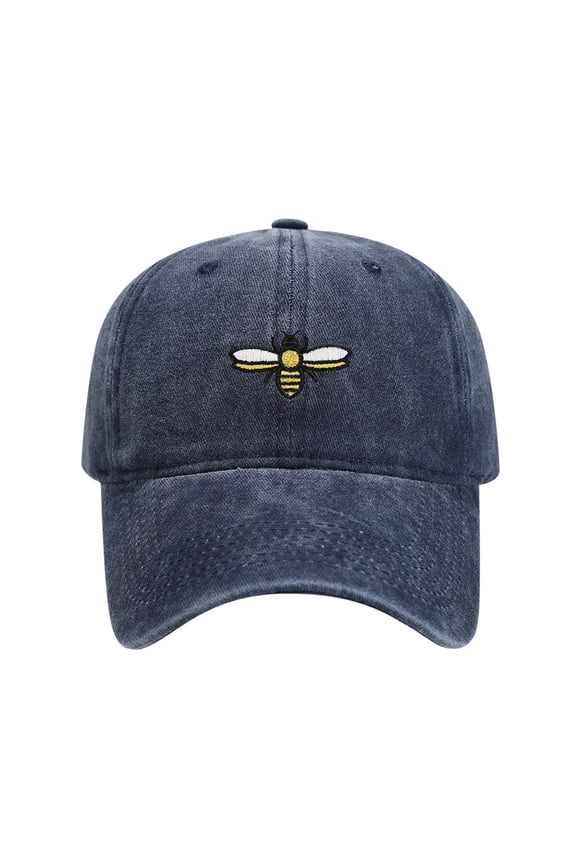 Wancir Funny Bumble Bee Hat Adjustable Cotton Embroidered Baseball Cap for Women Men Gifts