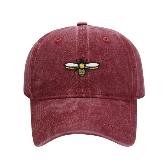 Wancir Funny Bumble Bee Hat Adjustable Cotton Embroidered Baseball Cap for Women Men Gifts