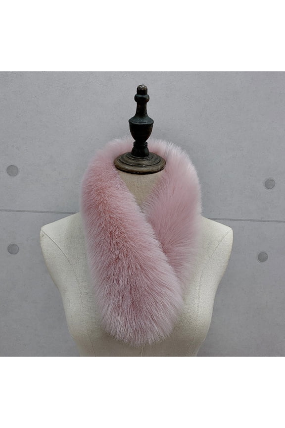 Wancir Fur Collar Scarf for Women Faux Fur Scarves Neck Shrug for Fall Winter Coat Dress
