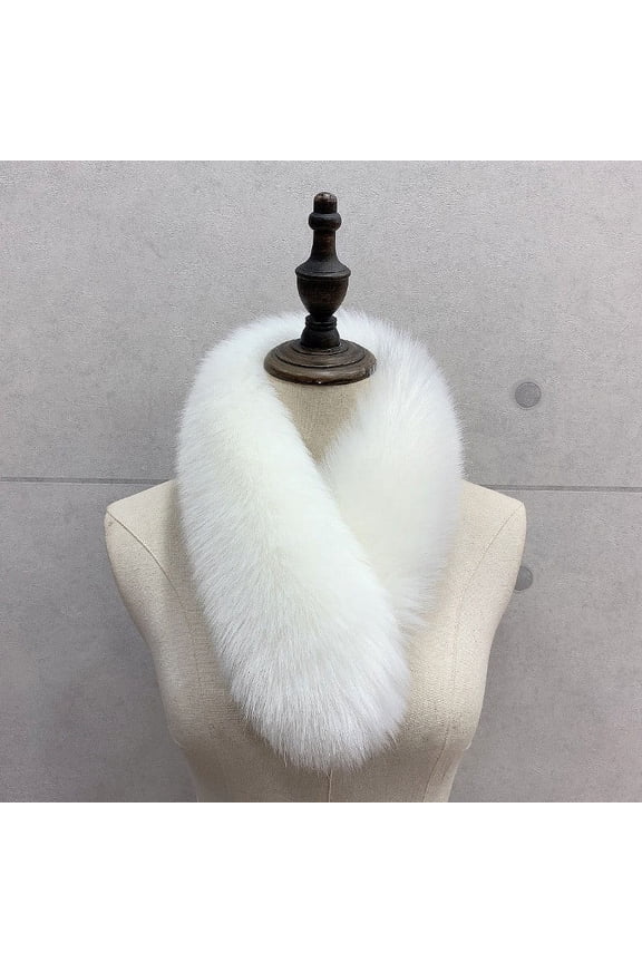 Wancir Fur Collar Scarf for Women Faux Fur Scarves Neck Shrug for Fall Winter Coat Dress