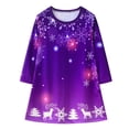 thumbnail image 1 of Wancir Girl Long Sleeve Dress Christmas Casual Tunic Playwear Basic Party Dresses 2-8 Years, 1 of 3