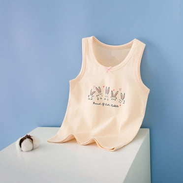 Wancir Girl's Camis & Tanks Top Soft Undershirts Camisole Cotton Sleeveless T-Shirt Tank Tops Tees