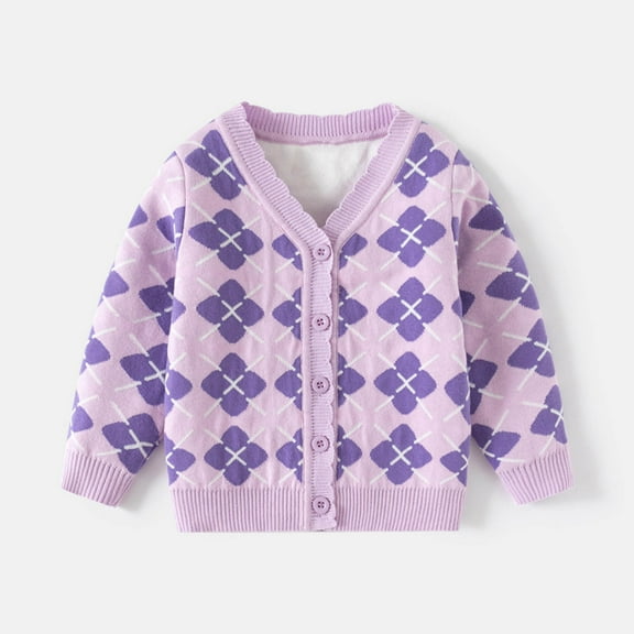 Wancir Girl's Colorful Crochet Button Cardigans Hollow Out Long Sleeve V Neck Knit Cardigan Sweaters