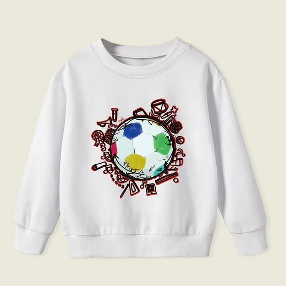 Wancir Girl's Cute Graphic Crewneck Sweatshirt Long Sleeve Drop Shoulder Pullover Shirt Tops