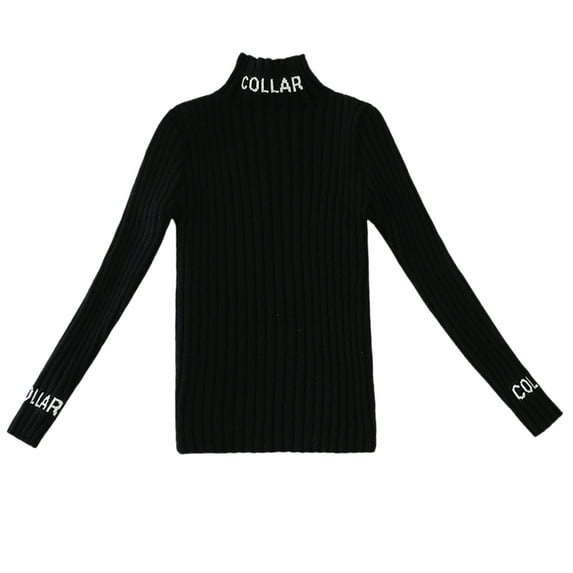 Wancir Girl's Long Sleeve Sweater Mock Neck Fall Soft Knit Pullover Jumper Tops 4-12T