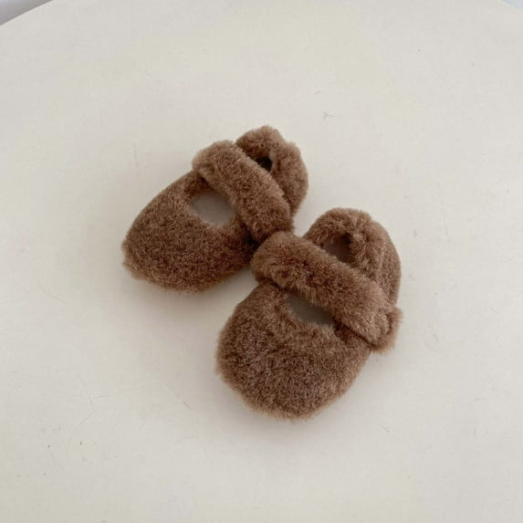 Wancir Girl's Suede Mules Shoes Winter Potato Shoe Comfortable Cork Footbed Bag Heel Clogs Slip-On for Indoor