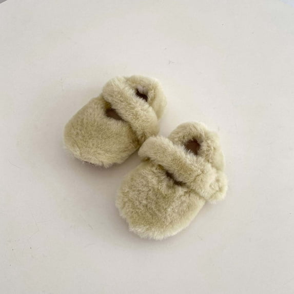 Wancir Girl's Suede Mules Shoes Winter Potato Shoe Comfortable Cork Footbed Bag Heel Clogs Slip-On for Indoor