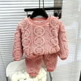 thumbnail image 1 of Wancir Girl's Two Piece Outfits Kids Toddler Baby Girls Boys Autumn Winter Striped Cartoon Cotton Baby Outfits with, 1 of 3