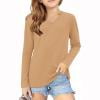 Wancir Girl's V Neck Sweater 2025 Spring Casual Long Sleeve Tops Knit Lightweight Pullover Sweaters Jumper