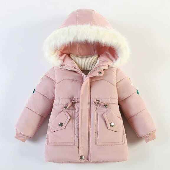 Wancir Girl's Winter Jackets Warm Waterproof Puffer Coats Hooded Fleece Parka