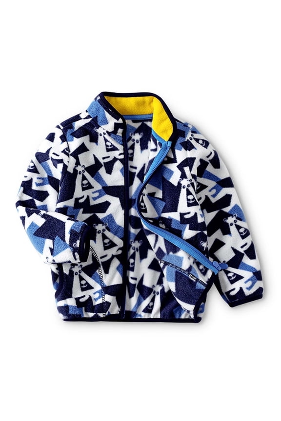 Wancir Girls Boys and Toddlers Polar Fleece Full-Zip Mock Jacket With Pockets for Children 1-12 Years
