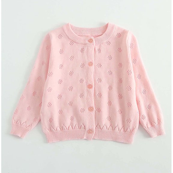 Wancir Girls Cardigan Sweaters Kids Fall Fashion Button Down Tweed Knit Cardigans Jackets