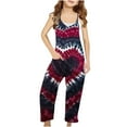 thumbnail image 1 of Wancir Girls' Casual Sleeveless Jumpsuits Spaghetti Strap Loose Romper Long Pants with Pockets, 1 of 6