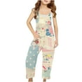 thumbnail image 1 of Wancir Girls' Casual Sleeveless Jumpsuits Spaghetti Strap Loose Romper Long Pants with Pockets, 1 of 6